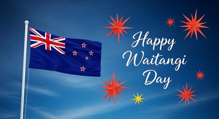 Celebrating waitangi day with the australian and new zealand flags