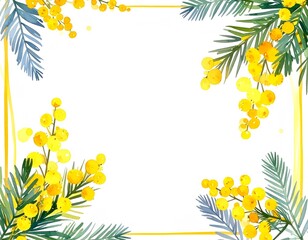 ミモザのフレーム