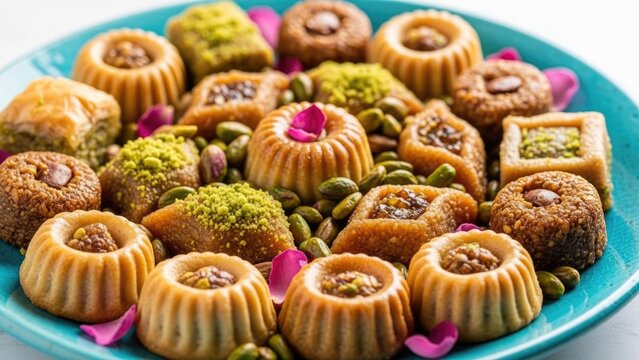 Assortment of Traditional Middle Eastern Sweets and Pastries Gar