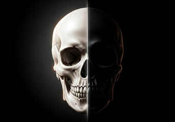 Authority and Responsibility &ndash; Split Light Skull Illustration