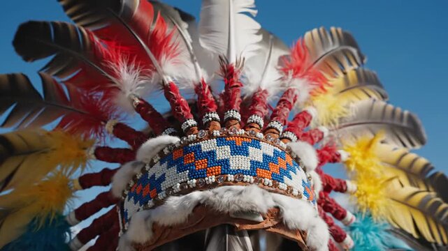 Native headdress detail