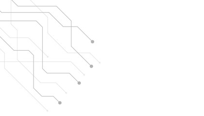 Obraz premium Technology black circuit diagram concept.High-tech circuit board connection system.Vector abstract technology on a white background.