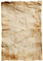 Aged, textured paper with creases and dark stains, suggesting history and wear