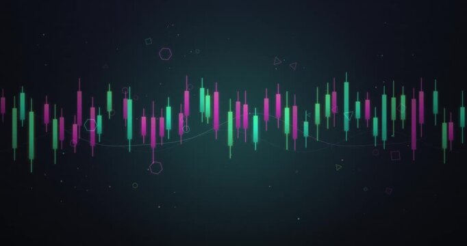 Dynamic Candlestick Market Data Visualization Chart