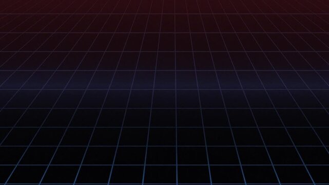 A smooth gradient background with a grid pattern transitioning from red to dark blue