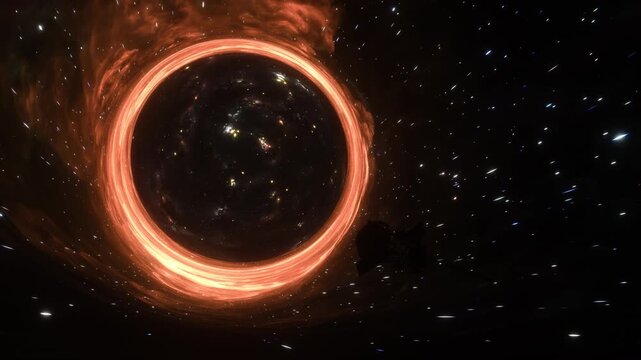 Space Prob Flying Through The Wormhole (Loop)