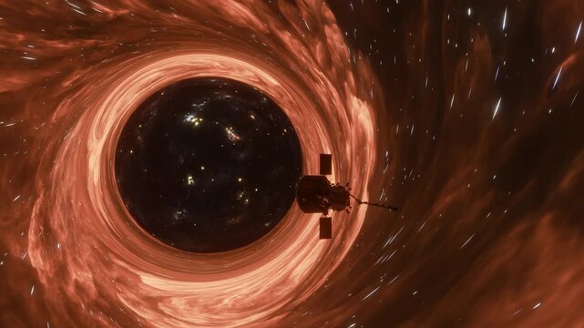 Space Prob Flying Through The Wormhole (Loop)