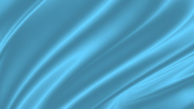 elegant blue fabric texture background. light blue silk fabric with soft flowing folds and subtle shine, seamless elegant textile background for wellness branding, spa design or fashion packaging