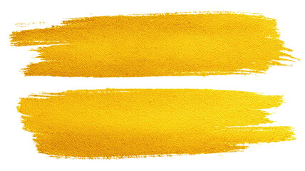 Two textured, rough, golden paint strokes, horizontally aligned on a dark background