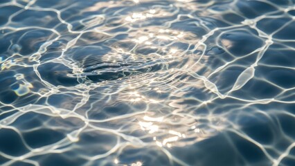 Fototapeta premium Sunlight dancing on water, forming abstract patterns, creating calming, serene, and reflective natural abstract art, clear, bright, and refreshing