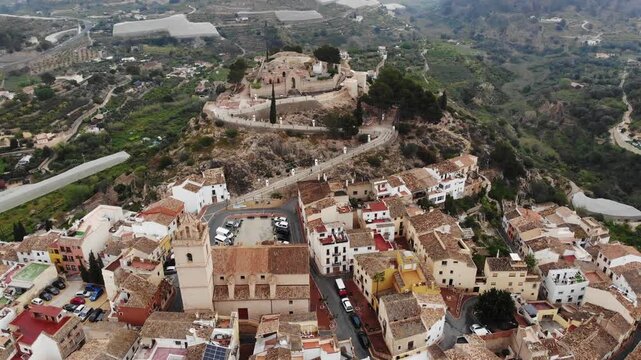 Polop town in Spain, also known as Polop de la Marina. Comarca of Marina Baixa, Alicante, Valencian Community, Spain.