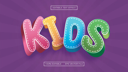 Kids Colorful Fun Cartoon Text Effect