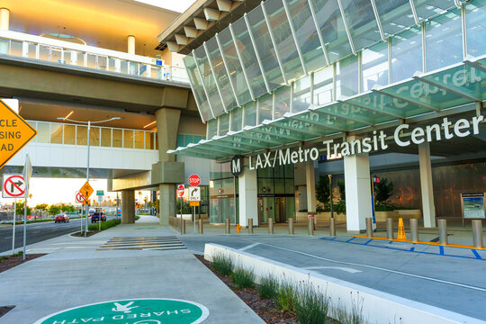 Los Angeles, California - January 12, 2026: LAX/Metro Transit Center Modern Architecture