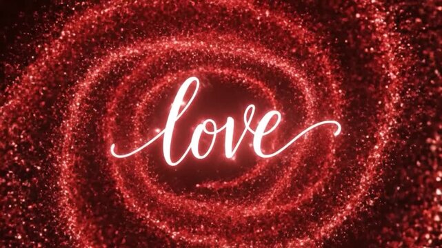 Glowing Love Typography Romantic Energy Motion