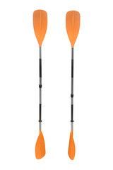 orange paddle boards isolated on a white background