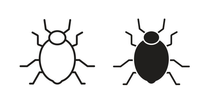 Bedbug icon for mobile concept and web apps, editable stroke
