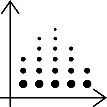 Statistics Plot Graph Icon Minimal Vector Illustration