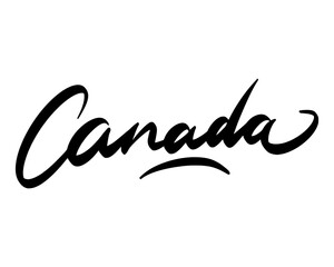 Fototapeta premium Canada Hand Lettering Typography