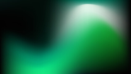 Fototapeta premium Abstract gradient background with green and white light effects blurred and soft