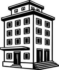 Naklejka premium vector illustration of building