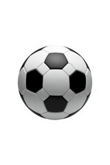 Fototapeta premium A classic black and white soccer ball against a white background