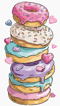 stack of donuts
