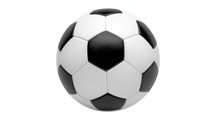 Naklejka premium A classic black and white soccer ball with a pentagonal and hexagonal pattern