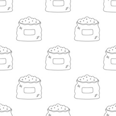 seamless pattern with soil bag