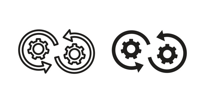 Devops icon for mobile concept and web apps, editable stroke
