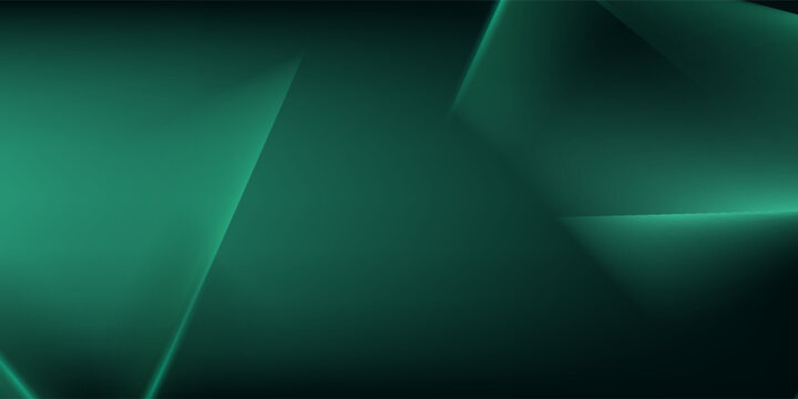 Abstract Green Light Background. Polygonal Elegance and Frame Background Designs