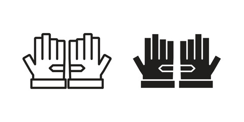 Fitness Gloves icon for mobile concept and web apps, editable stroke