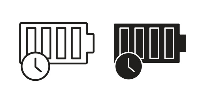 long battery life icon for mobile concept and web apps, editable stroke