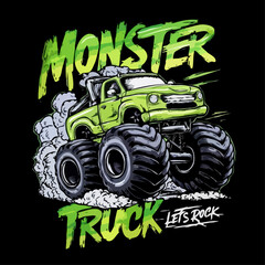 Monster Truck premium graphic design t-shirt © Ashif
