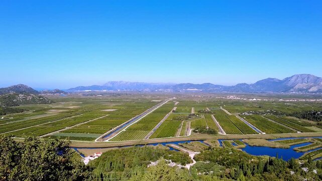 The fertile Neretva Valley in the Dalmatia region of Croatia, Europe