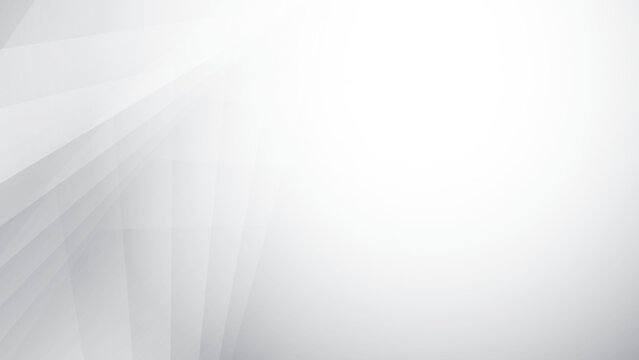 Abstract white and gray color, modern design stripes background with geometric shape and glowing light. Vector illustration.