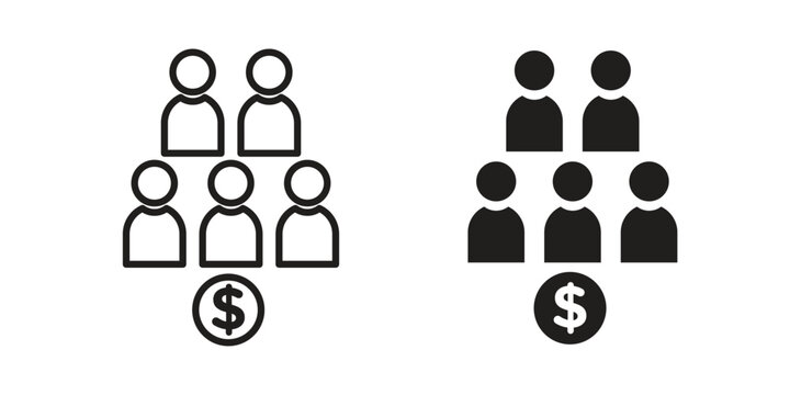 Ponzi scheme icon for mobile concept and web apps, editable stroke