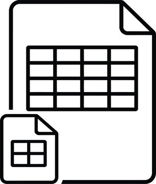 Google sheet outline vector icon