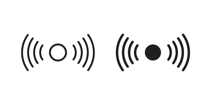 Sensor icon for mobile concept and web apps, editable stroke