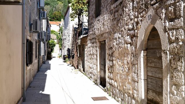 The small town Ston in Dalmatia Region, Croatia, Europe
