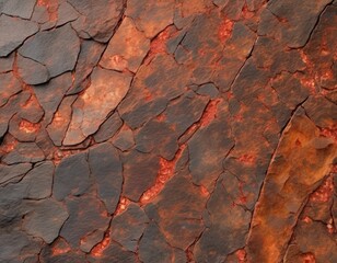 Rust Red Scorched Slate Surface with Heat Oxidation Texture