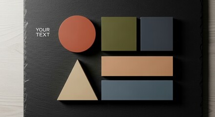 Minimalist Geometric Shapes in Earthy Tones