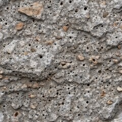 Pitted Grey Granite Stone with Natural Erosion