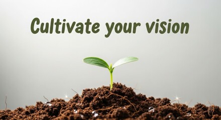 Young Sprout Growing in Rich Soil