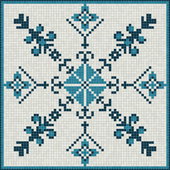 Scandinavian style seamless mosaic tiles pattern