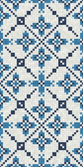 Scandinavian style seamless mosaic tiles pattern