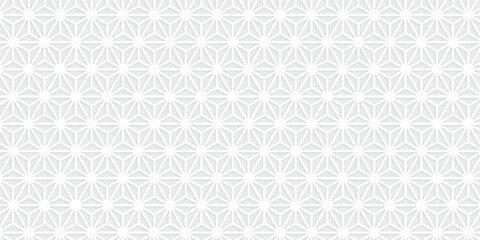 Seamless Ornamental Pattern With Light Gray Geometric Floral Motif Design