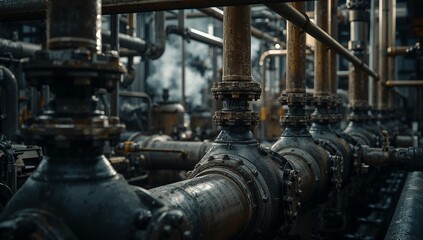 Industrial pipeline system with steam and complex pipe network