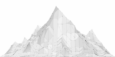 Low poly mountain range a minimalist geometric landscape illustration