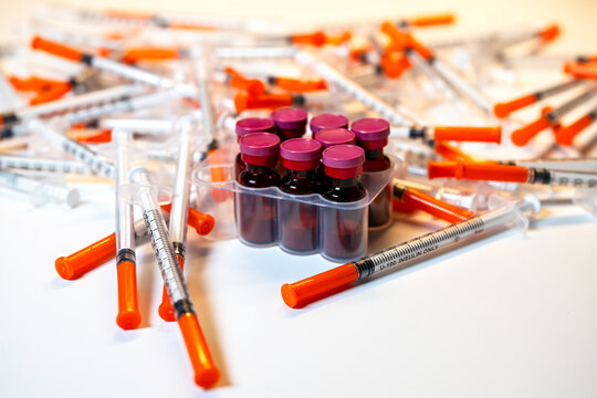 Compounded Peptides in vials with syringes