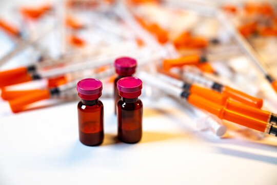 Compounded Peptides in vials with syringes